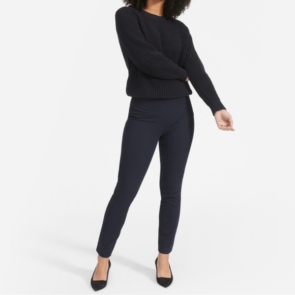 Everlane Navy Blue The Side-Zip Stretch Cotton Dress Pants - Picture 1 of 15